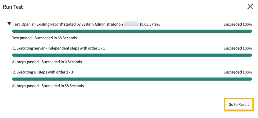 Viewing Test and Test Step Results | ServiceNow Developers