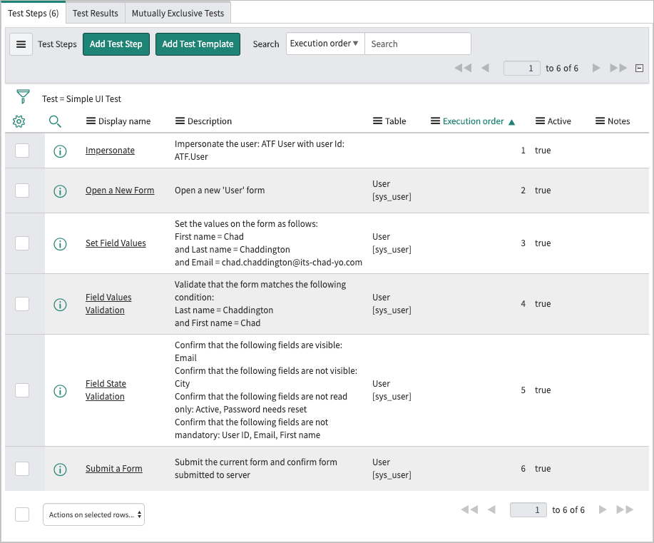 Exercise: Run Example Tests | ServiceNow Developers