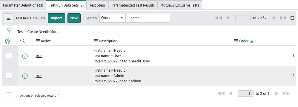 Exercise: Create Parameterized Tests | ServiceNow Developers