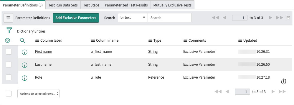 Exercise: Create Parameterized Tests | ServiceNow Developers