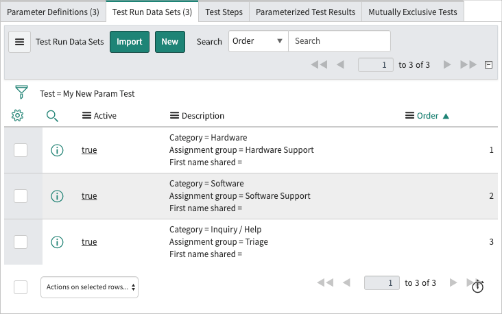 Creating Parameterized Tests | ServiceNow Developers