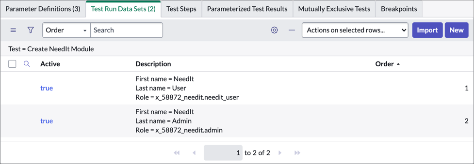 Exercise: Create Parameterized Tests | ServiceNow Developers