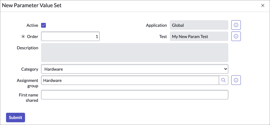 Creating Parameterized Tests | ServiceNow Developers