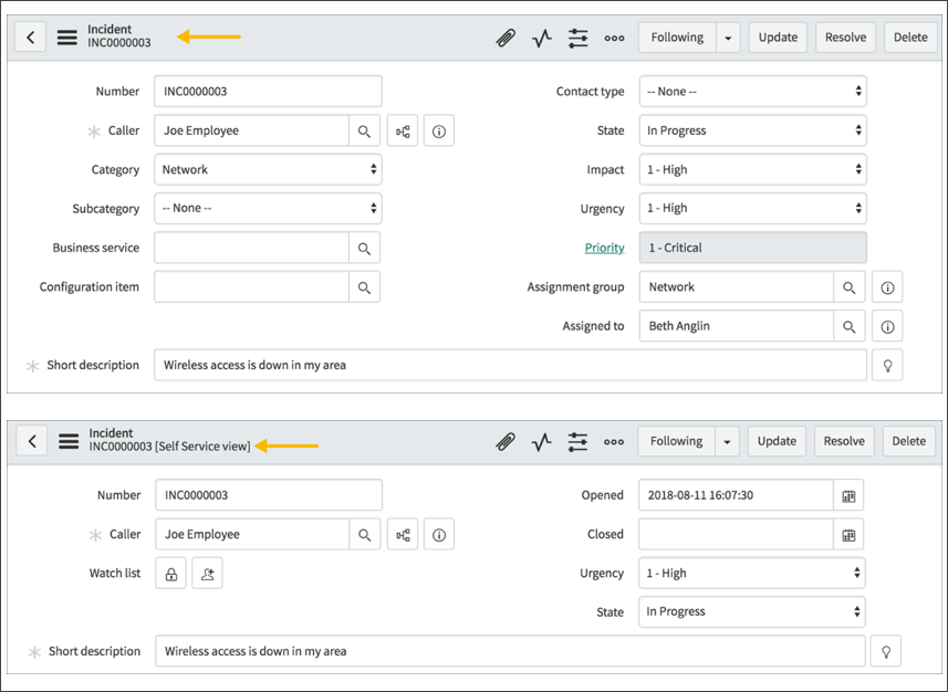 Views and Sections | ServiceNow Developers
