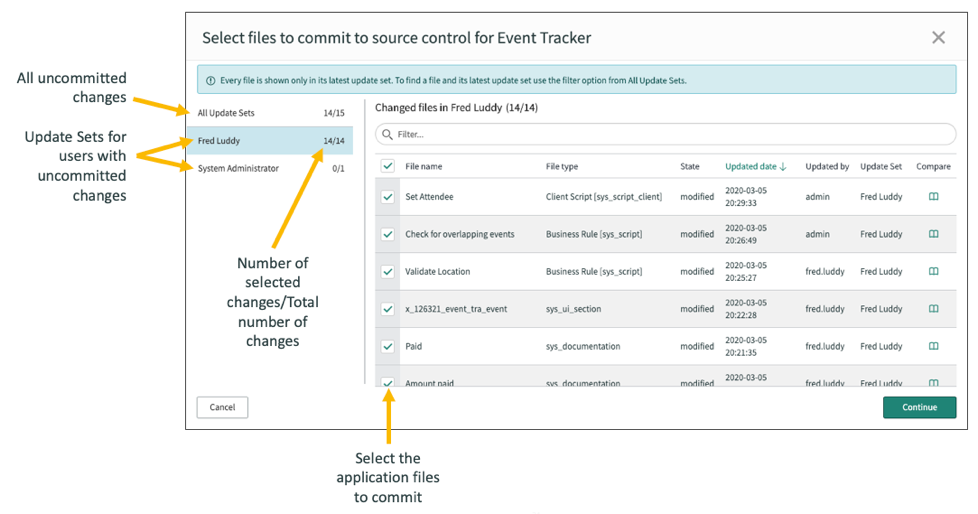 Committing Changes | ServiceNow Developers