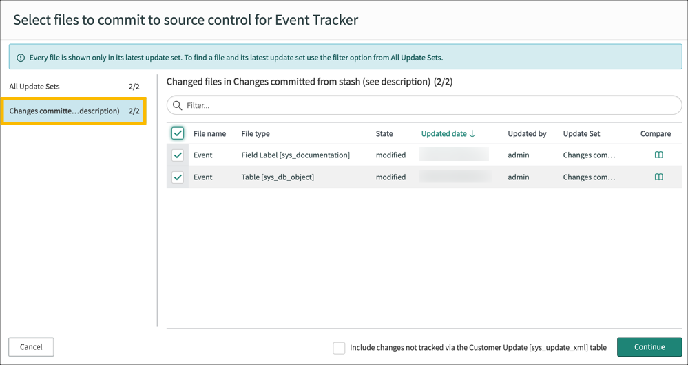 Managing Stashed Changes ServiceNow Developers