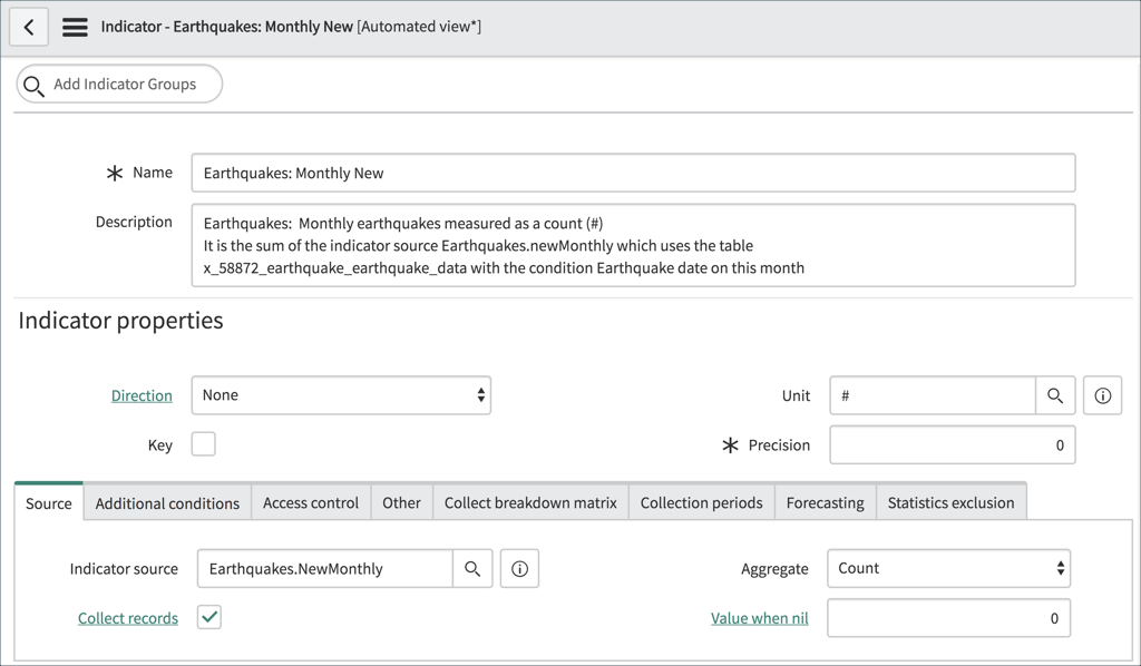 Automated Indicators ServiceNow Developers