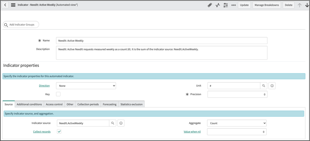 Exercise: Create Automated Indicators | ServiceNow Developers