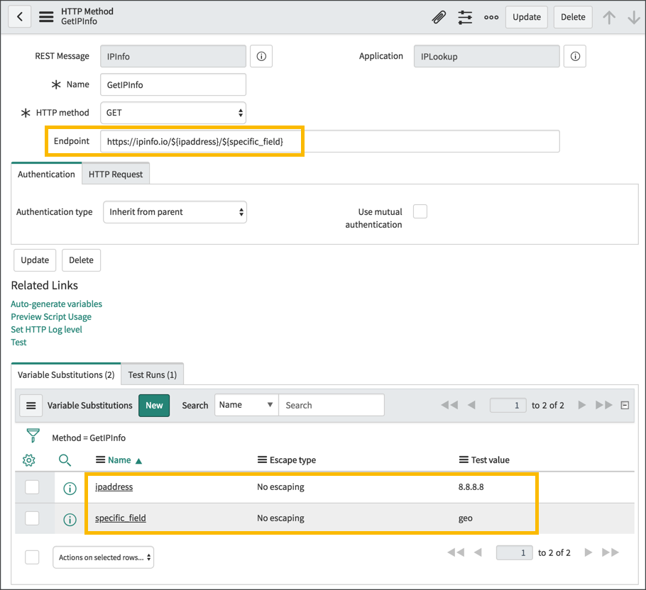 Exercise: Test the HTTP Method | ServiceNow Developers