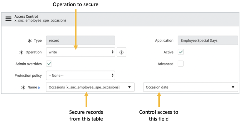 Creating and Editing Access Controls | ServiceNow Developers