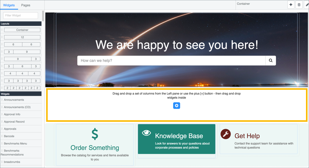Exercise: Hiding and Showing Containers | ServiceNow Developers