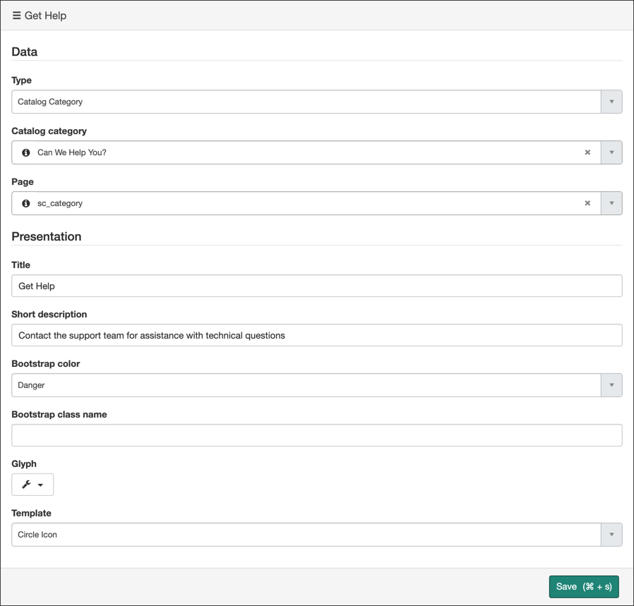 Exercise Set Options for the Icon Link Widgets ServiceNow Developers