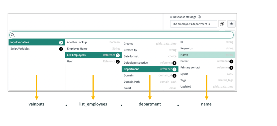 Servicenow Input Using Input Variables | ServiceNow Developers